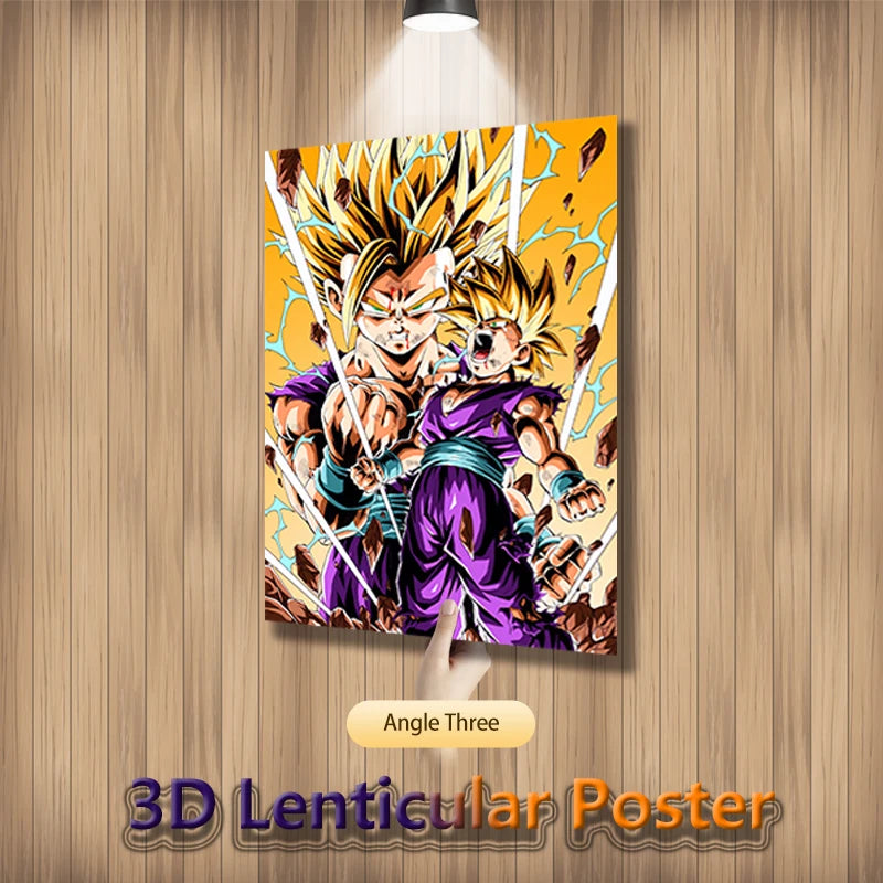 Goku, Gohan & Vegeta – Dragon Ball Z 3D Poster