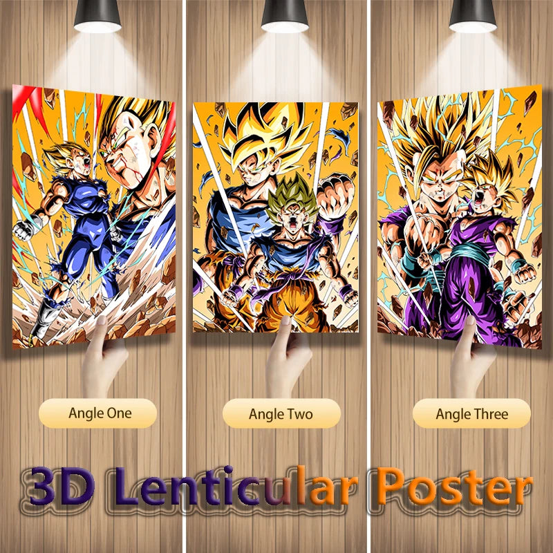 Goku, Gohan & Vegeta – Dragon Ball Z 3D Poster