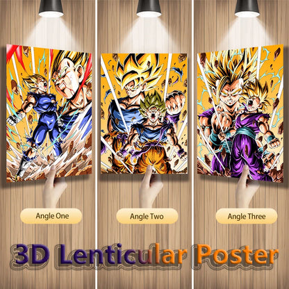 Goku, Gohan & Vegeta – Dragon Ball Z 3D Poster