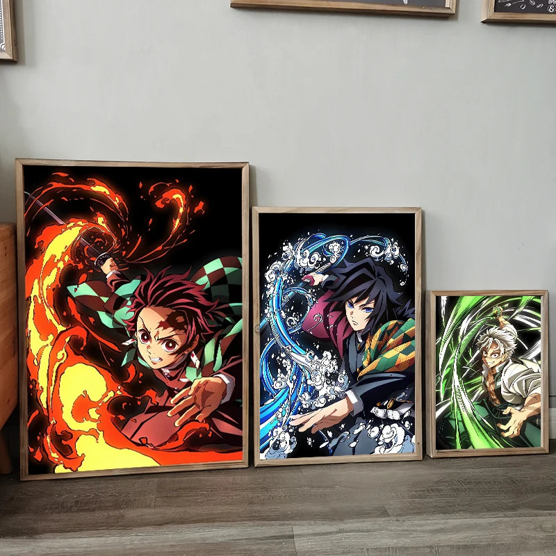 Demon Slayer Flames Posters