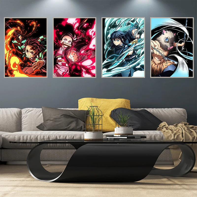 Demon Slayer Flames Posters
