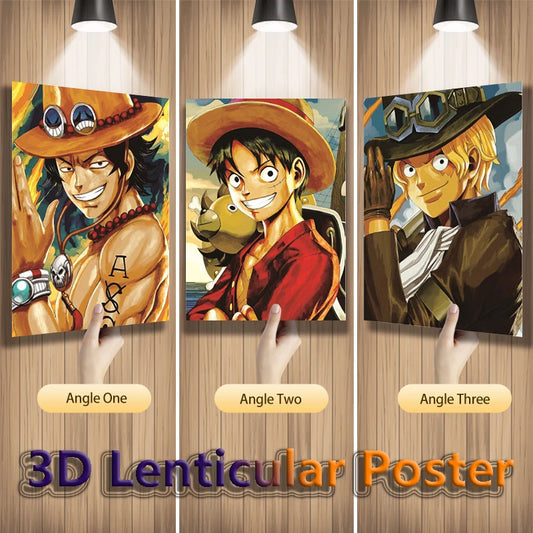Luffy, Ace & Sabo – One Piece 3D Poster