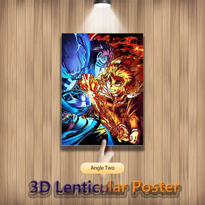 Rengoku vs Akaza – Demon Slayer 3D Poster