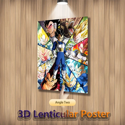 Goku & Vegeta Evolution – Dragon Ball Z 3D Poster