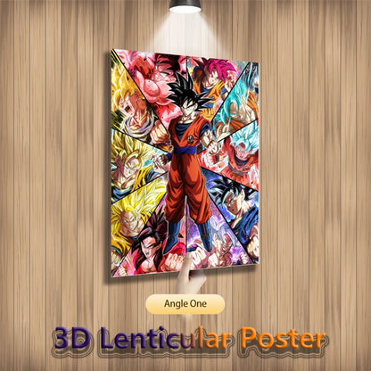 Goku & Vegeta Evolution – Dragon Ball Z 3D Poster