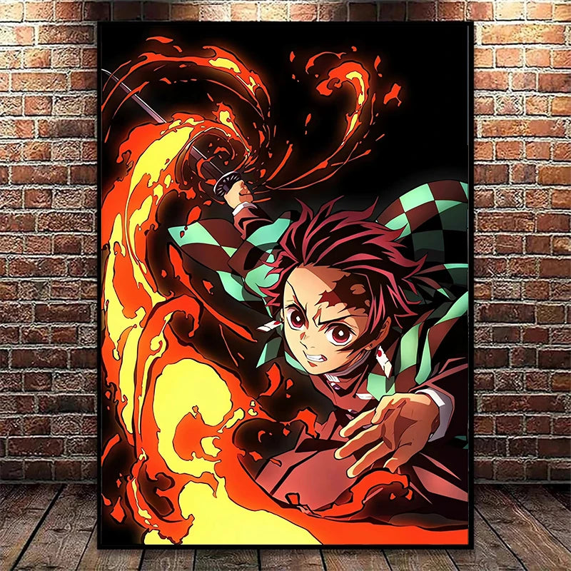 Demon Slayer Flames Posters
