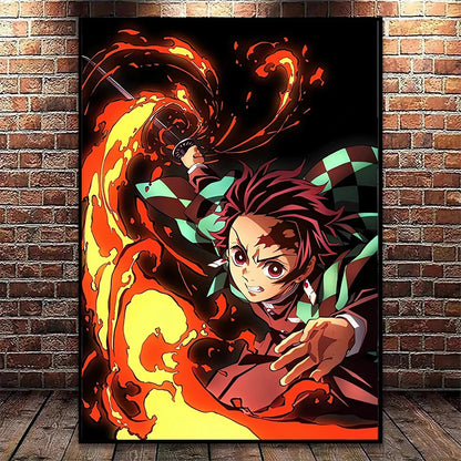 Demon Slayer Flames Posters