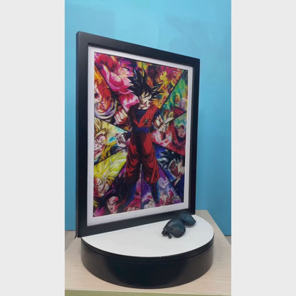Goku & Vegeta Evolution – Dragon Ball Z 3D Poster